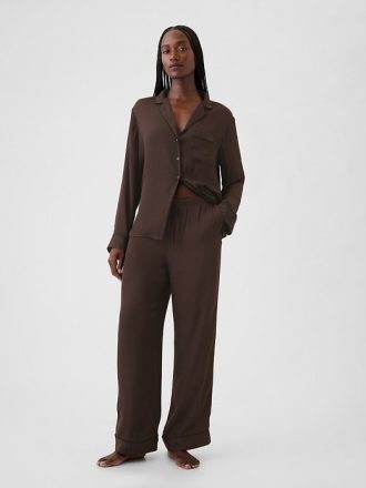 Pantaloni PJ din satin