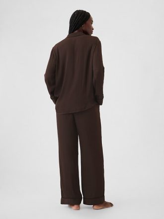 Pantaloni PJ din satin