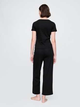 Pantaloni PJ Pointelle Crop