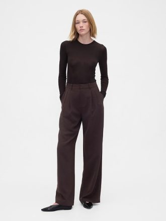 Pantaloni plisați cu talie înaltă 365