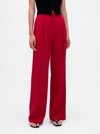 Pantaloni plisați cu talie înaltă 365