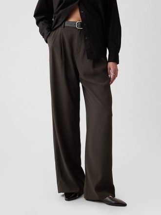 Pantaloni plisați cu talie înaltă 365
