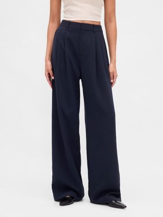 Pantaloni plisați cu talie înaltă 365