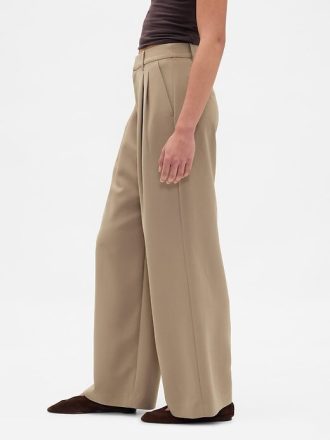 Pantaloni plisați cu talie înaltă 365