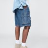 Pantaloni scurți cargo din denim largi de 11 inchi