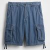Pantaloni scurți cargo din denim largi de 11 inchi