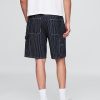 Pantaloni scurți Carpenter cu dungi largi din denim din anii 90 Pantaloni scurți Carpenter cu dungi largi din denim din anii 90