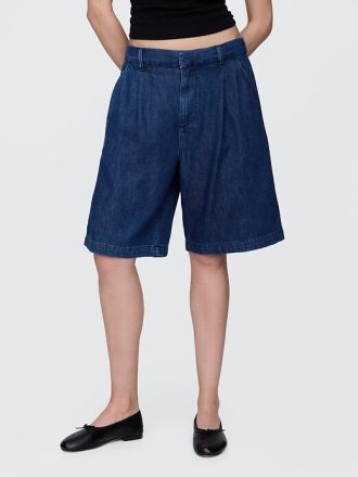 Pantaloni scurți cu paragate UltraSoft cu talie mare 365