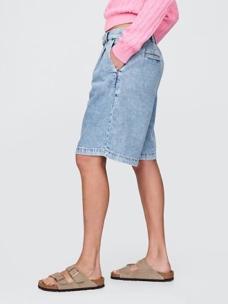 Pantaloni scurți cu paragate UltraSoft cu talie mare 365