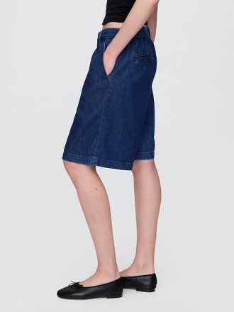 Pantaloni scurți cu paragate UltraSoft cu talie mare 365