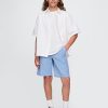 Pantaloni scurți de in-bumbac pentru copii 8″. Pantaloni scurți de in-bumbac pentru copii 8″.