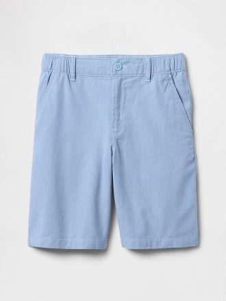 Pantaloni scurți de in-bumbac pentru copii 8″.