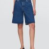 Pantaloni scurți din denim cu lungime medie de 11 inchi Pantaloni scurți din denim cu lungime medie de 11 inchi