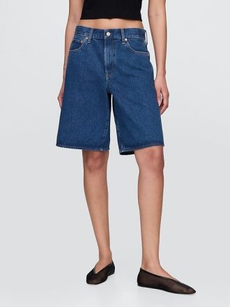 Pantaloni scurți din denim cu lungime medie de 11 inchi