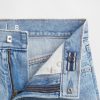 Pantaloni scurți din denim cu paragate cu talie medie pentru copii