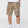 Pantaloni scurți din pânză cu flori Pantaloni scurți din pânză cu flori