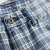 Pantaloni scurți largi din carouri din denim din anii 90 Pantaloni scurți largi din carouri din denim din anii 90