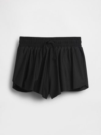 Pantaloni scurți pentru alergare cu tivul fluture pentru copii