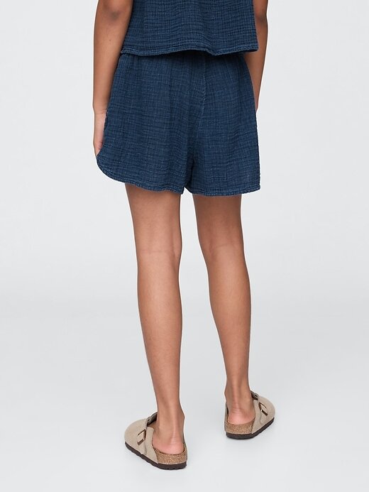 Pantaloni scurți pentru copii Crinkle Gauze Denim Easy Pantaloni scurți pentru copii Crinkle Gauze Denim Easy