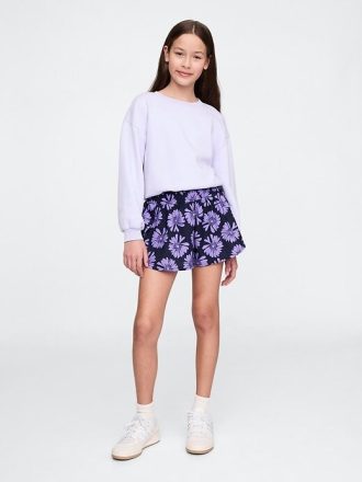 Pantaloni scurți pentru copii, cu uscare rapidă, cu tivul fluture
