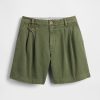 Pantaloni scurți plisați din twill cu talie medie de 6 inchi Pantaloni scurți plisați din twill cu talie medie de 6 inchi