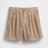 Pantaloni scurți plisați din twill cu talie medie de 6 inchi Pantaloni scurți plisați din twill cu talie medie de 6 inchi