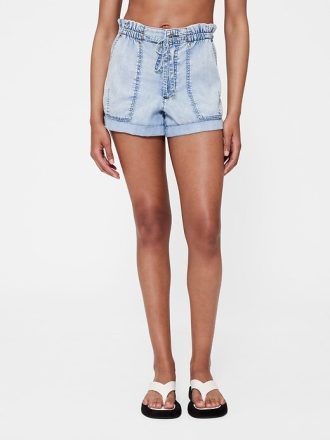 Pantaloni scurți ușori din denim drapați GapStudio Pantaloni scurți ușori din denim drapați GapStudio