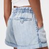 Pantaloni scurți ușori din denim drapați GapStudio