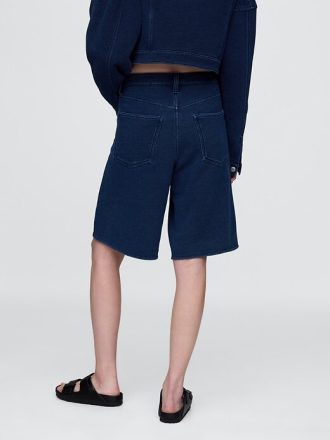 Pantaloni scurti din denim cu talie medie de 11 inchi Pantaloni scurti din denim cu talie medie de 11 inchi