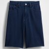 Pantaloni scurti din denim cu talie medie de 11 inchi
