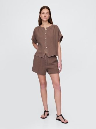 Pantaloni scurti din tifon de bumbac Easy