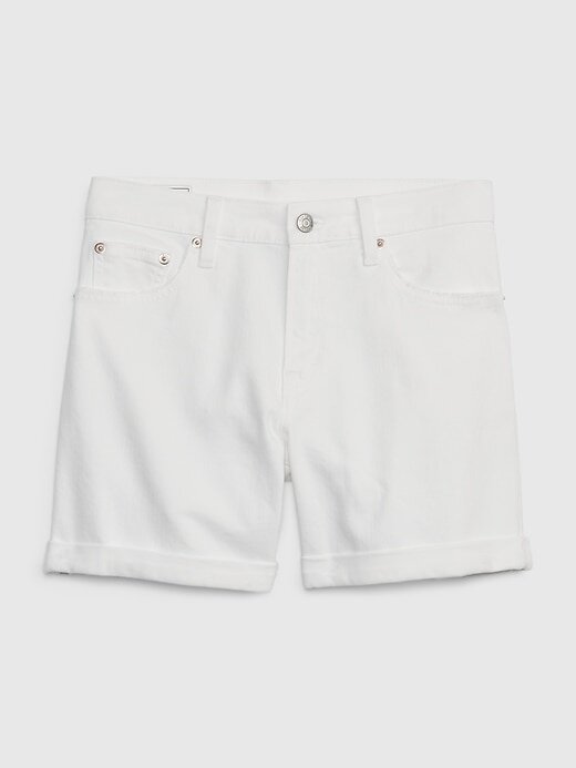 Pantaloni scurti prietene cu talie medie de 5 inchi Pantaloni scurti prietene cu talie medie de 5 inchi