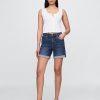 Pantaloni scurti prietene din denim cu talie medie de 5 inchi Pantaloni scurti prietene din denim cu talie medie de 5 inchi