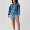 Pantaloni scurti prietene din denim cu talie medie de 5 inchi Pantaloni scurti prietene din denim cu talie medie de 5 inchi