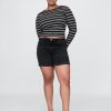 Pantaloni scurti prietene din denim cu talie medie de 5 inchi Pantaloni scurti prietene din denim cu talie medie de 5 inchi