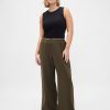 Pantaloni simpli cu picioare late Pantaloni simpli cu picioare late