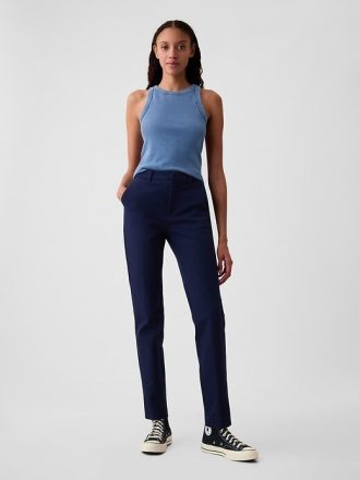 Pantaloni subțiri BiStretch cu talie medie
