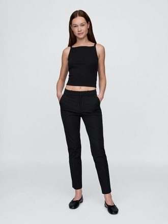 Pantaloni subțiri BiStretch cu talie medie