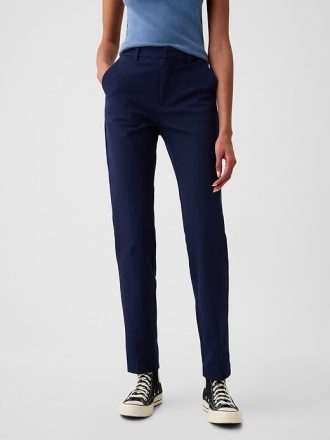 Pantaloni subțiri BiStretch cu talie medie