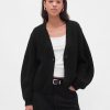 Pulover cardigan cu mâneci butoi
