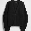 Pulover cardigan cu mâneci butoi