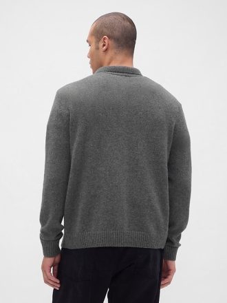 Pulover cardigan din amestec de lână merinos