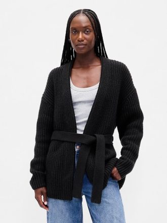 Pulover cardigan Wrap supradimensionat