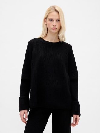 Pulover CashSoft Shaker-Stitch Boyfriend