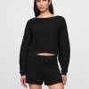 Pulover Crochet Boatneck Crop Pulover Crochet Boatneck Crop
