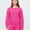Pulover Crochet Boatneck Crop Pulover Crochet Boatneck Crop