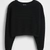 Pulover Crochet Boatneck Crop Pulover Crochet Boatneck Crop