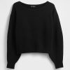 Pulover crop CashSoft stretch cu mâneci lanternă Pulover crop CashSoft stretch cu mâneci lanternă