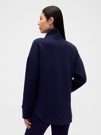 Pulover cu jumătate de fermoar din jacquard matlasat GapFit