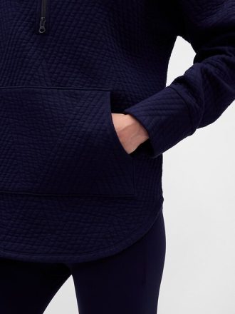 Pulover cu jumătate de fermoar din jacquard matlasat GapFit